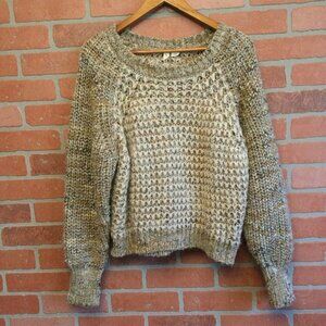 Anthropologie MOTH women’s chunky knit sweater Size S long sleeve top Italy